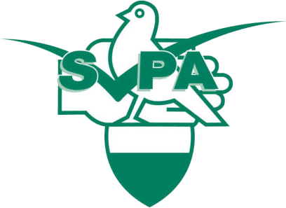 Logo SPA avec oiseau et mains