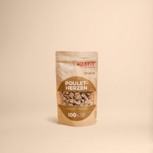 Emballage de snacks pour animaux à base de poulet.